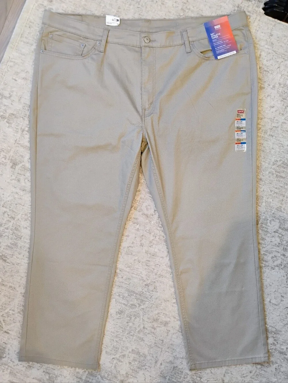 NWT 46x29 Levi's 541 Athletic Taper All Seasons Tech Khaki Jeans Big & Tall NEW